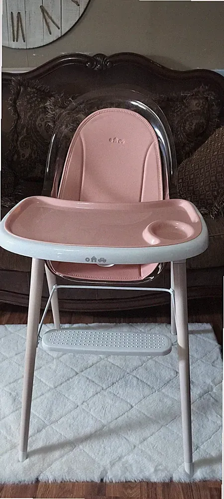 Children of Design Deluxe High Chair Pink Convertible Reclining Removable Tray