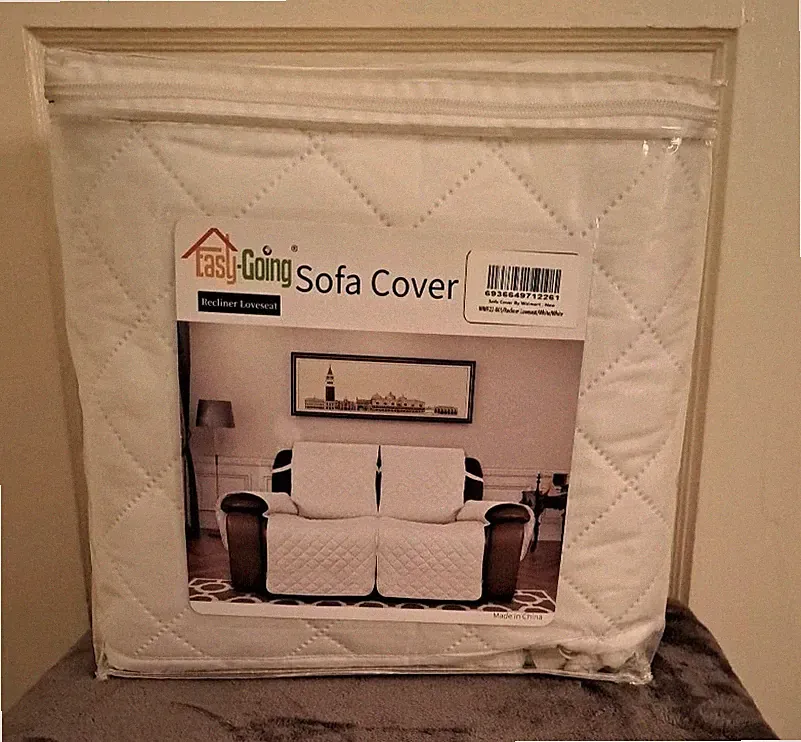 Easy Going Recliner Loveseat Cover White