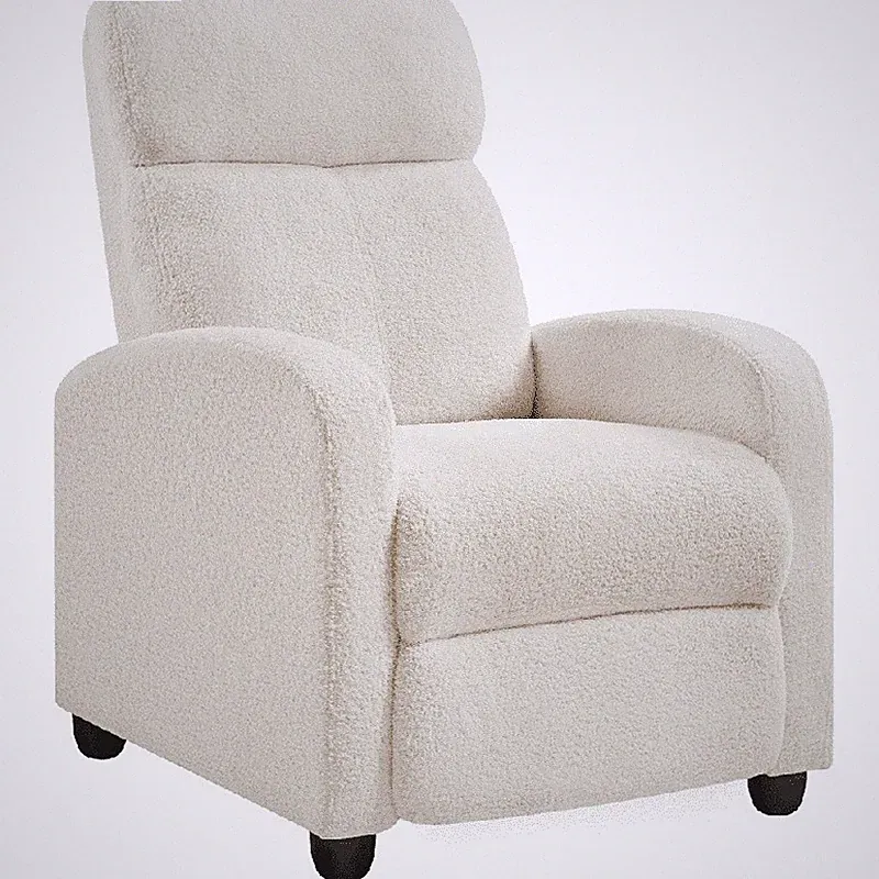 Fabric Push Back Recliner Chair W/ Adjustable Footrest & Lumbar Support New
