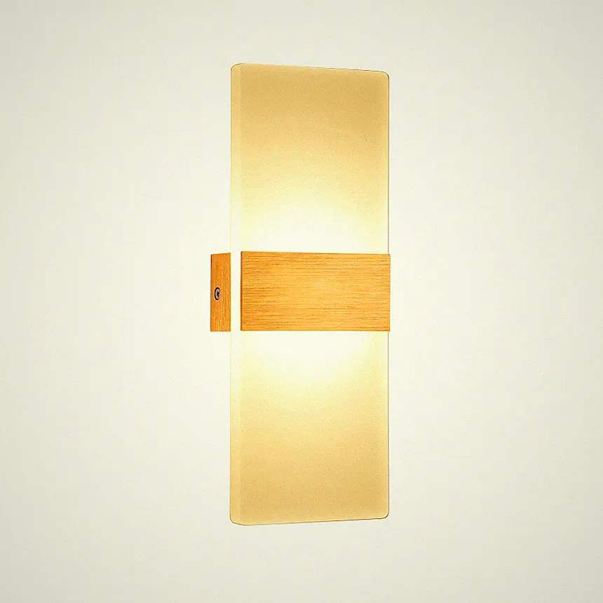 High Power 12W LED Wall Mounted Lamp Fixture SMD 5730 Rectangle Light Brushed