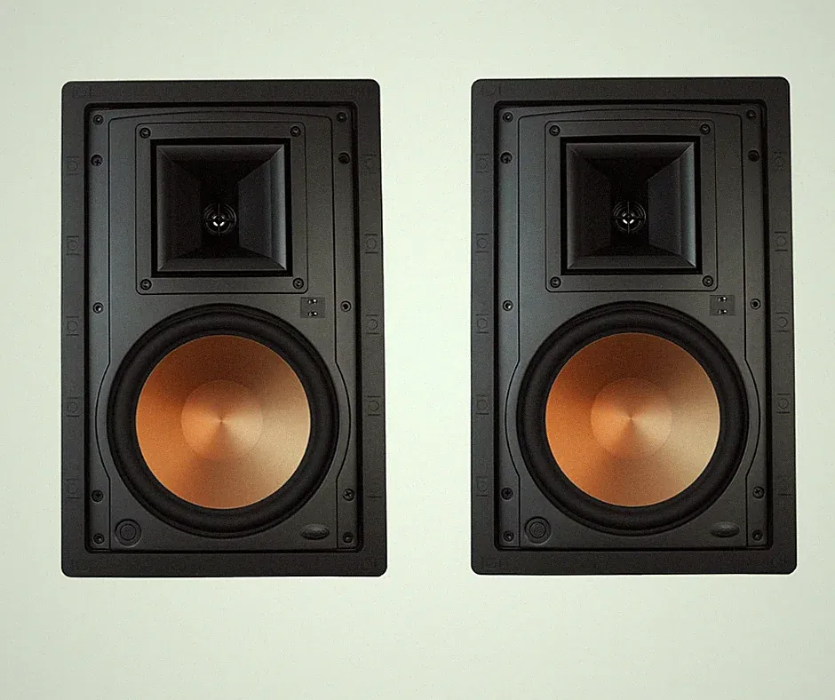 Klipsch R-5800-W II 8-inch 200W Peak Power In-Wall Speaker, White (Pair)