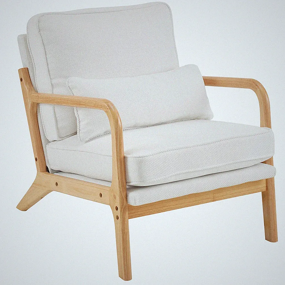 Leisure Recliner Chair Reading Armchair Upholstered Single Lounge Sofa Armrest