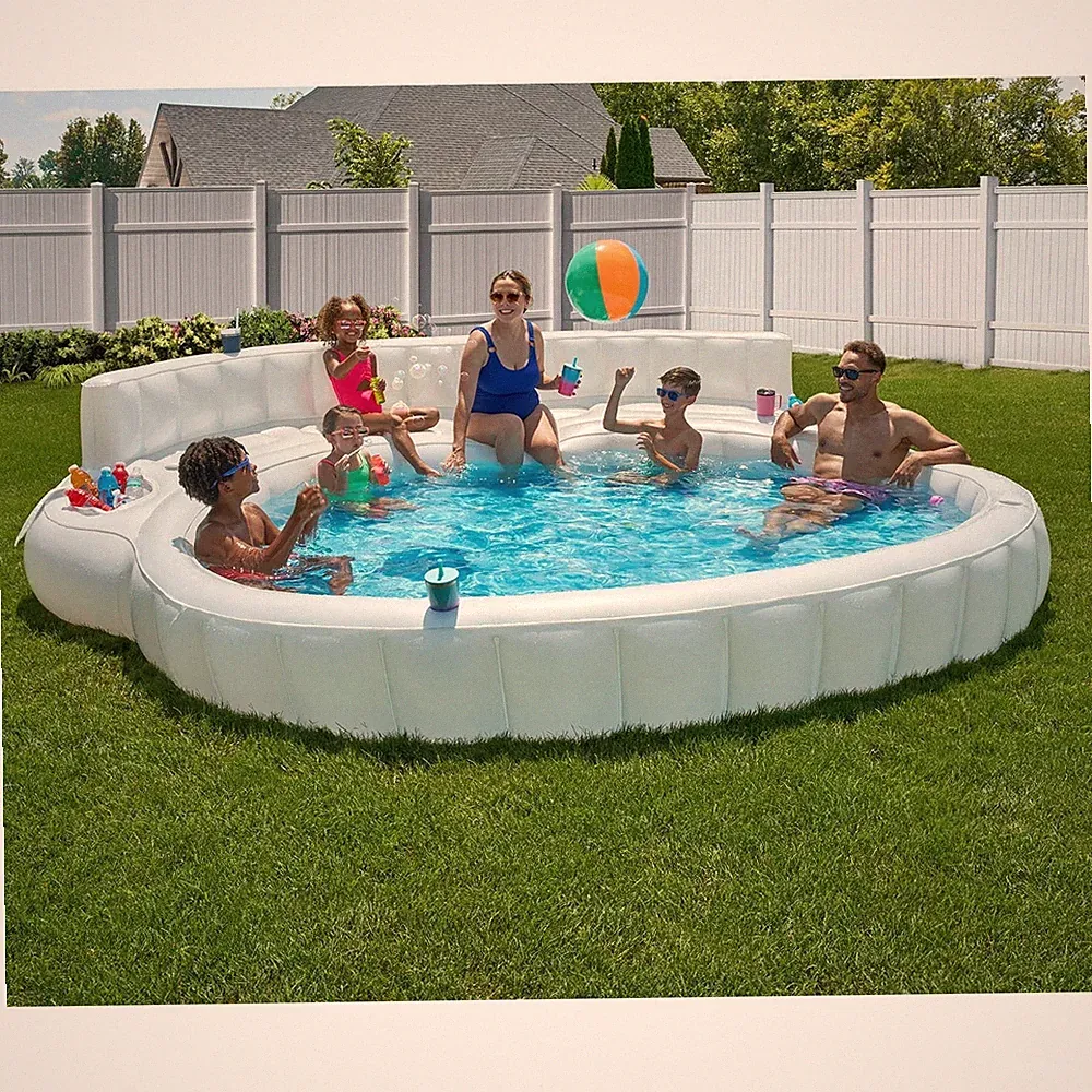 Member's Mark Oversized Inflatable Pool Sofa White Lounge Float New USA