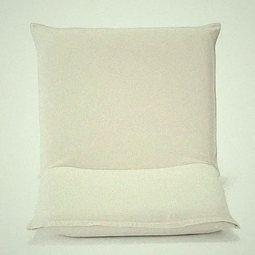 MUJI Floor Chair Large Reclining Seat with Cotton Cover Set NEW White Japan 100%
