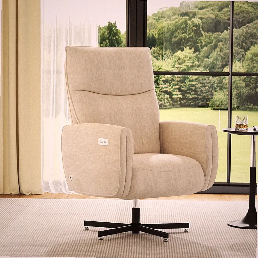 Power Swivel Recliner Chair 360° Electric Rocking w/ USB Type-C Charging