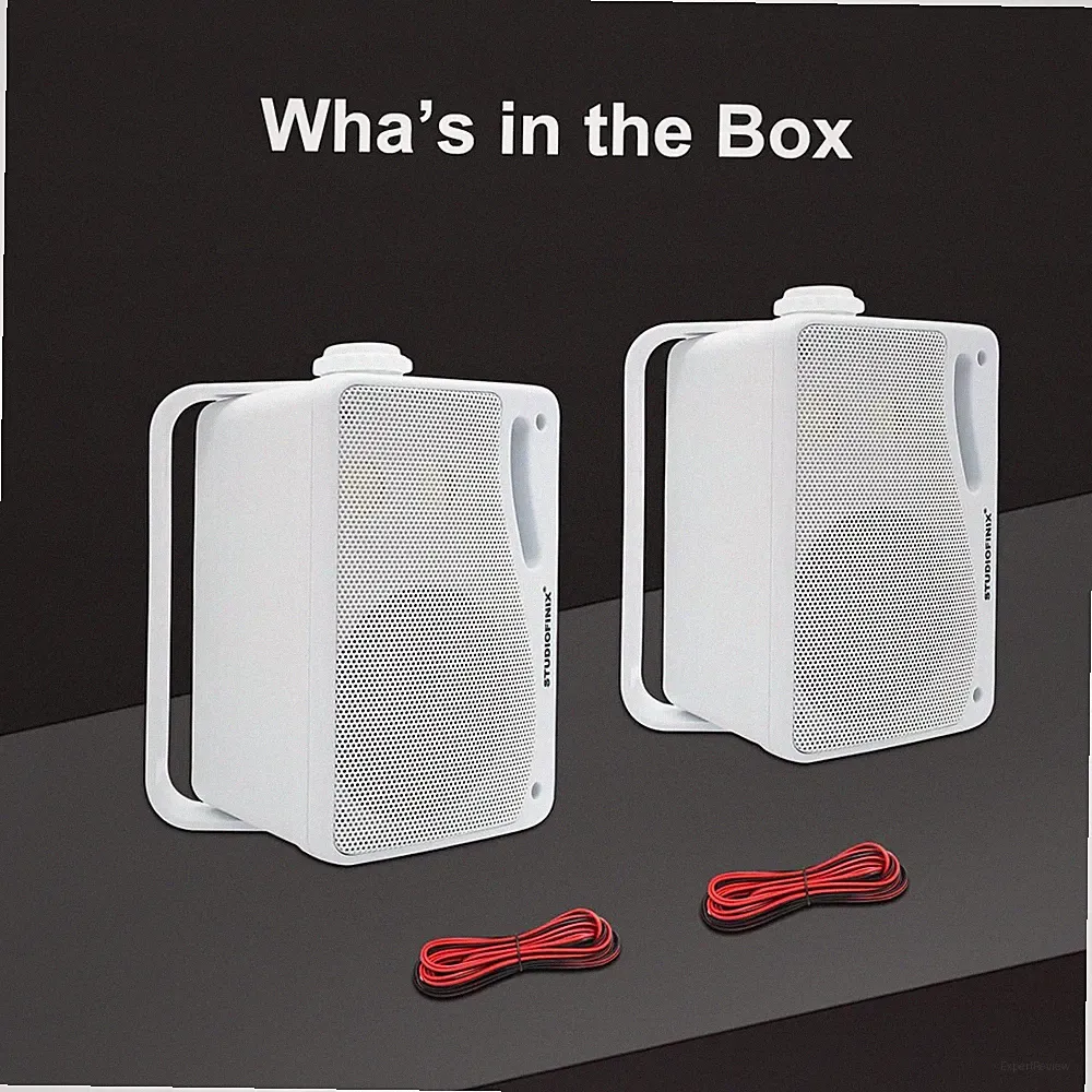 Studiofinix Outdoor Waterproof Speakers 200W Peak Power Wall Mount Speakers
