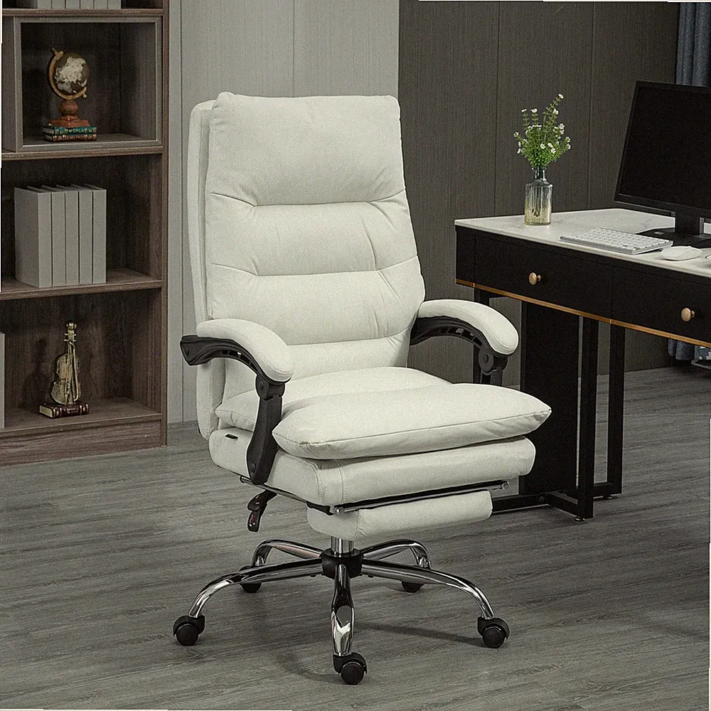 Vinsetto Microfibre Vibration Massage Office Chair with Heat, Reclining
